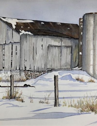 BillStephens_St-Marys-Barn-in-Winter-2025artchallenge